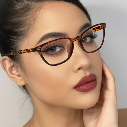 Reading Glasses - 6 Pack Oval Full Frame Anti-Glare PC Lenses Minimalist Fashion Readers - product detail view 3