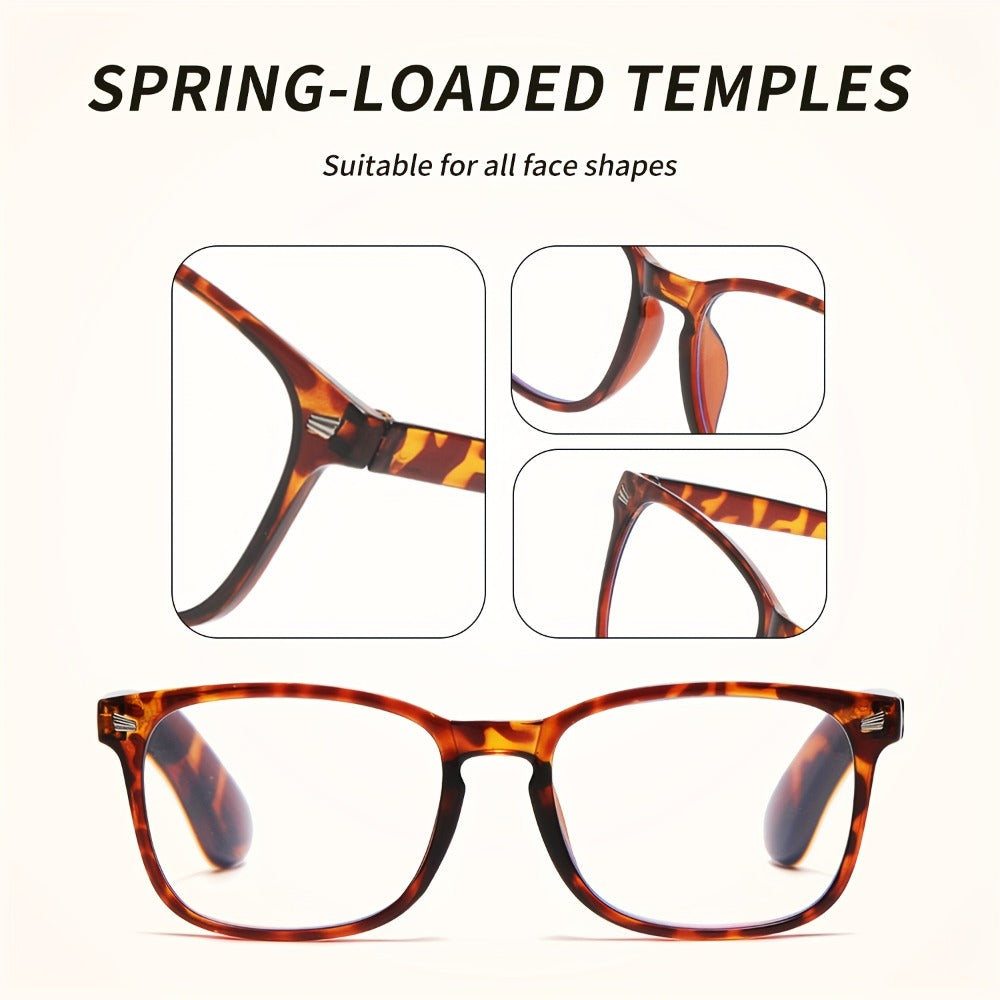 Reading Glasses - 6 Pack Oval Full Frame Anti-Glare PC Lenses Minimalist Fashion Readers - product detail view 5