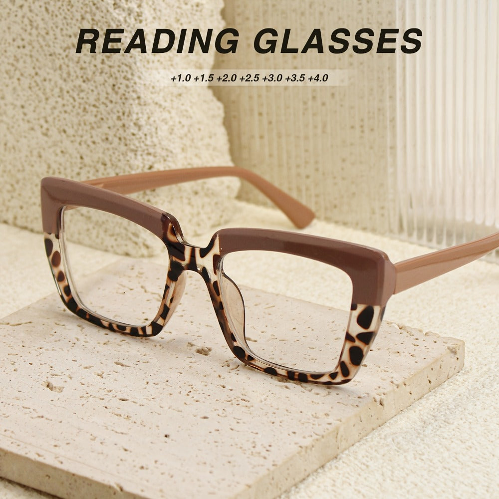 Reading Glasses - for Women 7 Pack Colorful Large Square Frame Presbyopia Readers +1.0 to - product detail view 2