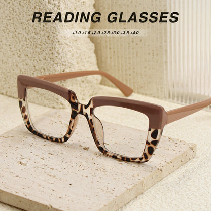 Reading Glasses - for Women 7 Pack Colorful Large Square Frame Presbyopia Readers +1.0 to - product detail view 2
