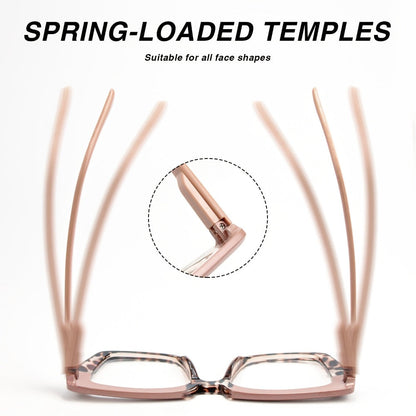 Reading Glasses - for Women 7 Pack Colorful Large Square Frame Presbyopia Readers +1.0 to - product detail view 11