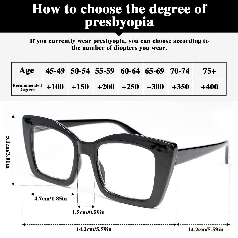 Reading Glasses - Women 7 Pack Large Square Frame Spring Hinges Vintage Print PC Readers - product detail view 5