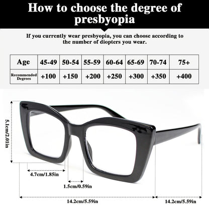 Reading Glasses - Women 7 Pack Large Square Frame Spring Hinges Vintage Print PC Readers - product detail view 5