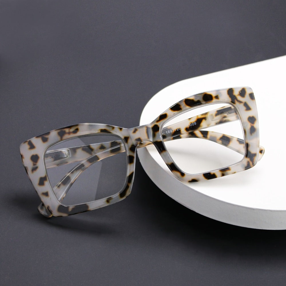 Reading Glasses - Women 7 Pack Large Square Frame Spring Hinges Vintage Print PC Readers - product detail view 10