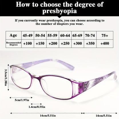 Reading Glasses - 8 Pack Men Women Color Striped Fashion Readers Bulk Value Set Black Purple - product detail view 2