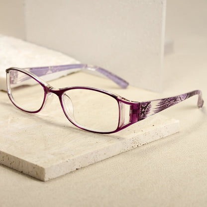 Reading Glasses - 8 Pack Men Women Color Striped Fashion Readers Bulk Value Set Black Purple - product detail view 6