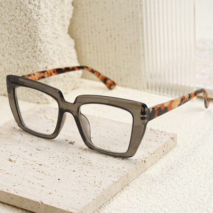 Reading Glasses - 8 Pack for Women Retro Print Color Clash Rectangular Spring Hinge Fashion - product detail view 9