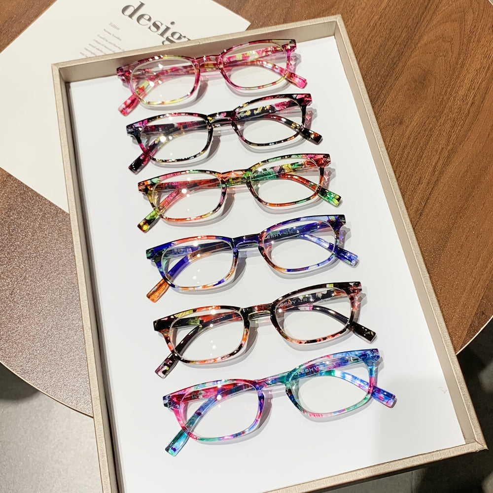 Reading Glasses - Blue Light Blocking 6 Pack Oval Full Frame for Men & Women PC Anti Blue - product detail view 3