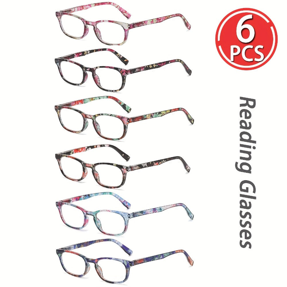 Reading Glasses - Blue Light Blocking 6 Pack Oval Full Frame for Men & Women PC Anti Blue - product detail view 5