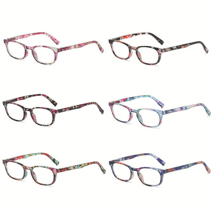 Reading Glasses - Blue Light Blocking 6 Pack Oval Full Frame for Men & Women PC Anti Blue - product detail view 6