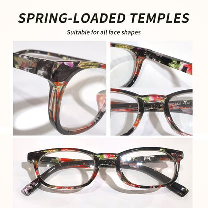 Reading Glasses - Blue Light Blocking 6 Pack Oval Full Frame for Men & Women PC Anti Blue - product detail view 7