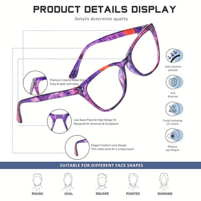 Reading Glasses - Blue Light Blocking 6 Pack for Men & Women Anti Blue Light Computer Screen - product detail view 2