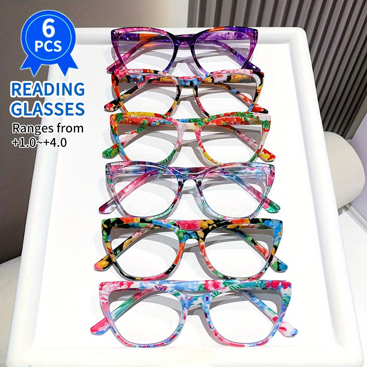 Reading Glasses - Blue Light Blocking 6 Pack for Men & Women Anti Blue Light Computer Screen - product detail view 12