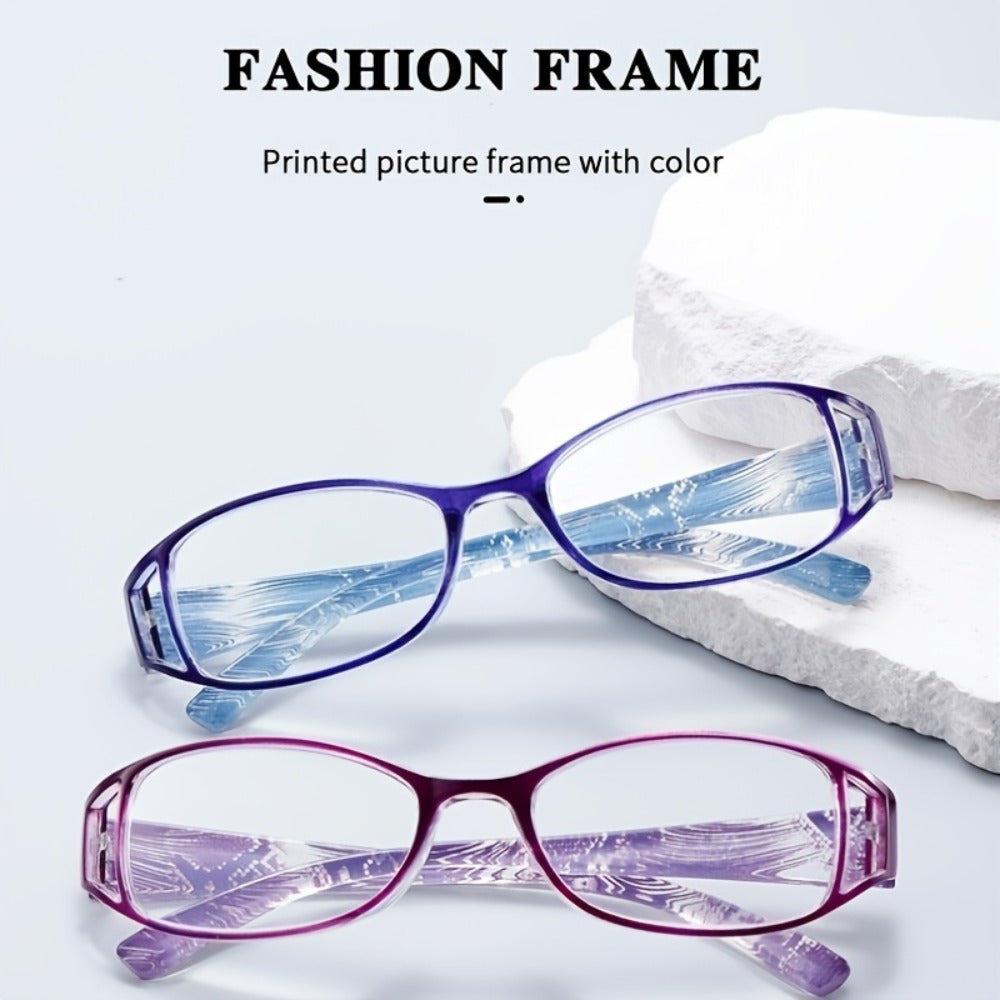Reading Glasses - Blue Light Blocking 8 Pack HD Resin Lenses Colorful Striped PC Frame - product detail view 6