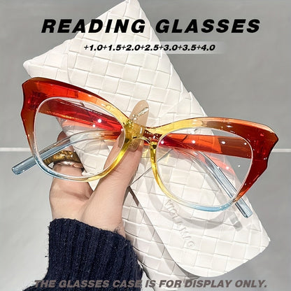 Reading Glasses - Blue Light Men Women Butterfly Cat Eye Frame Anti-Blue Light HD Presbyopic - product detail view 11