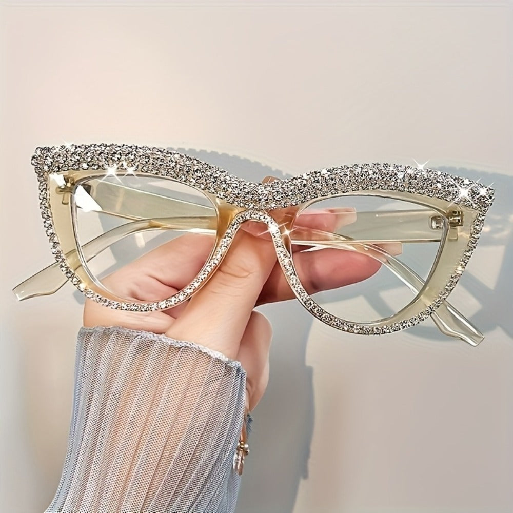 Reading Glasses - Cat Eye for Women 2 Pack Blue Light Blocking Rhinestone Decor PC Frame - product detail view 3