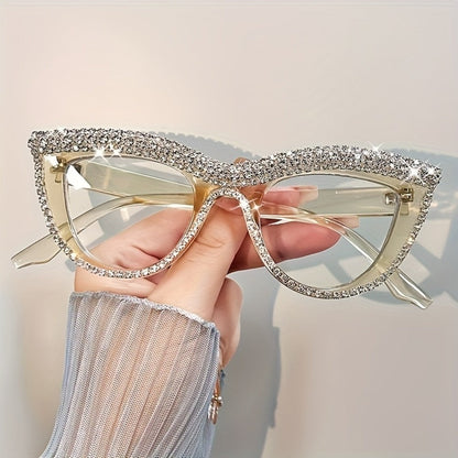 Reading Glasses - Cat Eye for Women 2 Pack Blue Light Blocking Rhinestone Decor PC Frame - product detail view 3