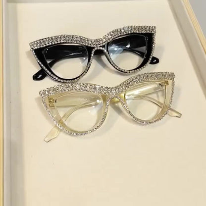 Reading Glasses - Cat Eye for Women 2 Pack Blue Light Blocking Rhinestone Decor PC Frame - product detail view 10