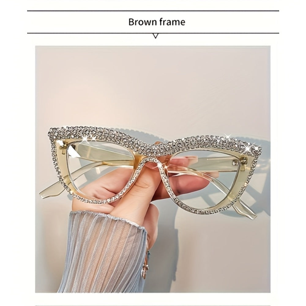 Reading Glasses - Cat Eye for Women 2 Pack Blue Light Blocking Rhinestone Decor PC Frame - product detail view 14