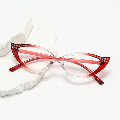 Reading Glasses - Cat Eye 4 Pack Rhinestone Accents Gradient Color Frames Metal Hinges - product detail view 4