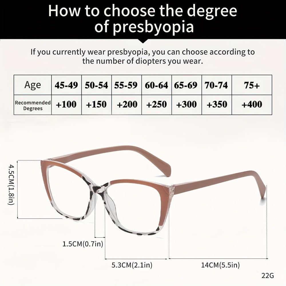 Reading Glasses - Cat Eye 5 Pack for Women Men Retro Full Frame Vintage Fashion Readers - product detail view 6