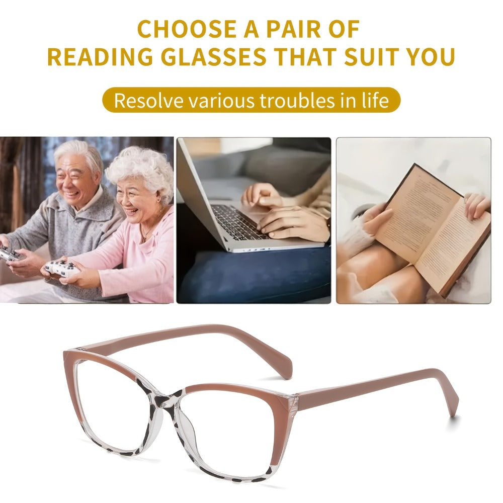 Reading Glasses - Cat Eye 5 Pack for Women Men Retro Full Frame Vintage Fashion Readers - product detail view 7