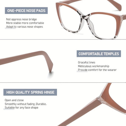 Reading Glasses - Cat Eye 5 Pack for Women Men Retro Full Frame Vintage Fashion Readers - product detail view 9