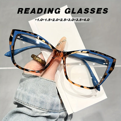 Reading Glasses - Cat Eye for Women Anti Blue Light Color Block Elegant Fashion Readers +1.0 - main product view