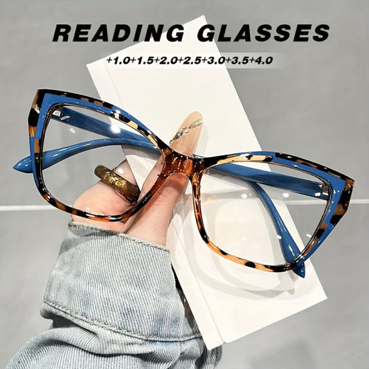 Reading Glasses - Cat Eye for Women Anti Blue Light Color Block Elegant Fashion Readers +1.0 - main product view