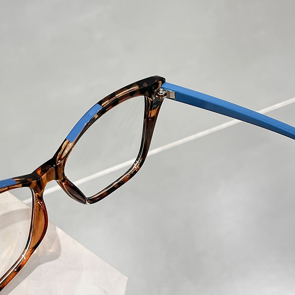Reading Glasses - Cat Eye for Women Anti Blue Light Color Block Elegant Fashion Readers +1.0 - product detail view 5