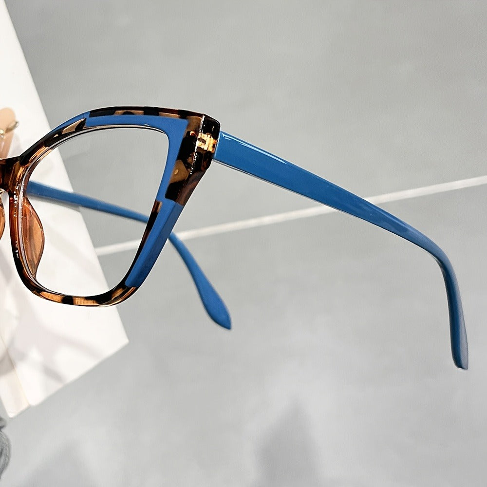 Reading Glasses - Cat Eye for Women Anti Blue Light Color Block Elegant Fashion Readers +1.0 - product detail view 7