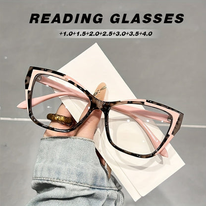 Reading Glasses - Cat Eye for Women Anti Blue Light Color Block Elegant Fashion Readers +1.0 - product detail view 8