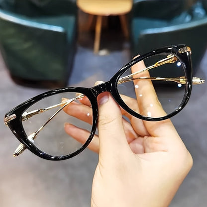 Reading Glasses - Cat Eye for Women HD Lenses Retro Design Spring Temple Pink Leopard Black - product detail view 7