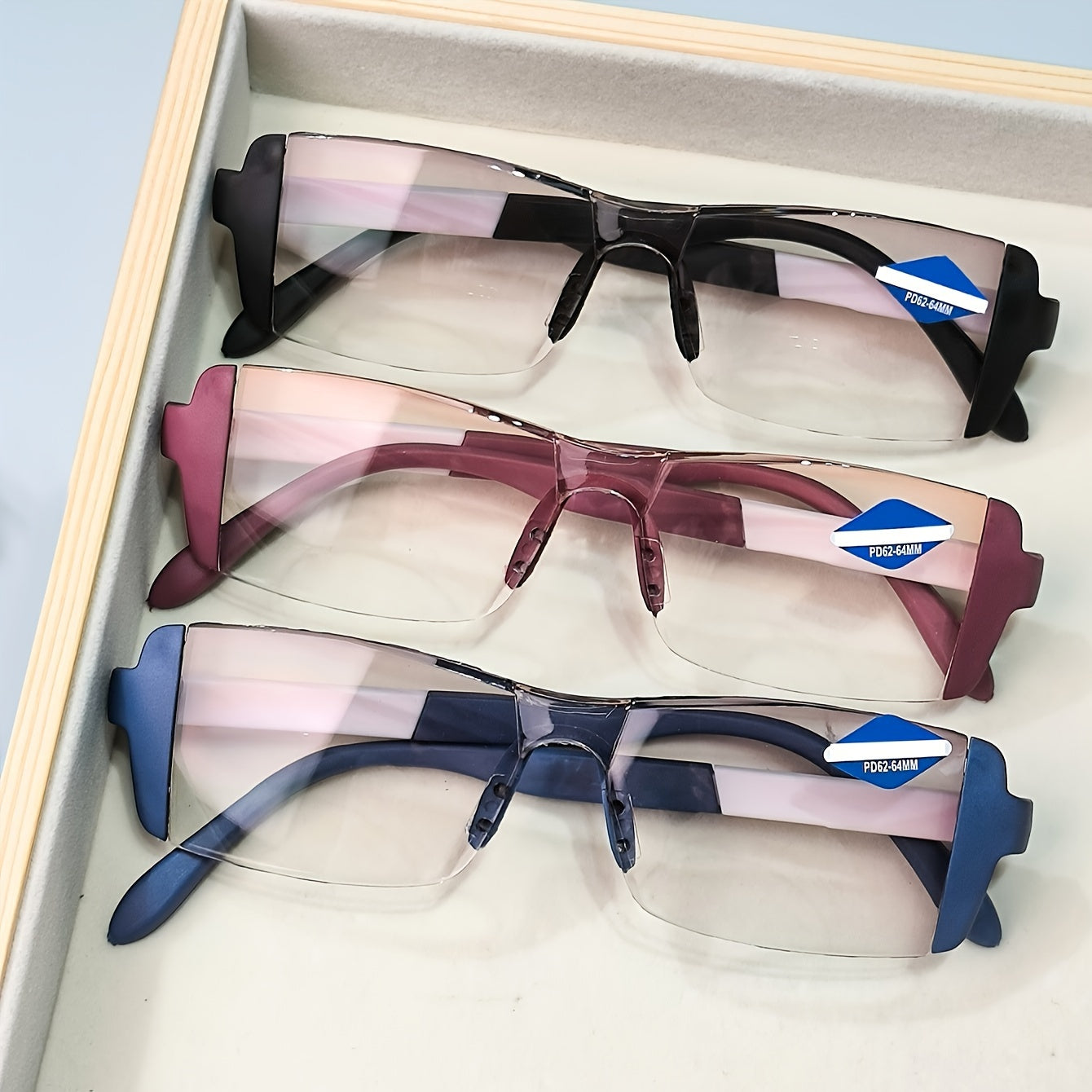 Reading Glasses - Colored 3 Pack Unisex Fashionable Lightweight Comfortable Readers +1.0 to - product detail view 17