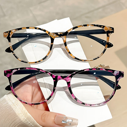 Reading Glasses - Colorful for Women 4 Pack Spring Hinge Square Round Frame Blue Purple - product detail view 3