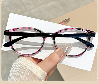 Reading Glasses - Colorful for Women 4 Pack Spring Hinge Square Round Frame Blue Purple - product detail view 6