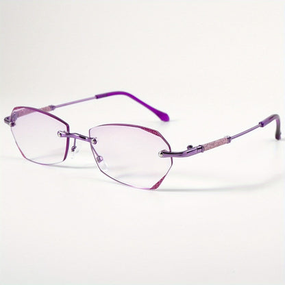 Reading Glasses - Diamond Women 3 Pack Rimless Diamond-Inlaid Edge Anti-Glare PC Lens - product detail view 11