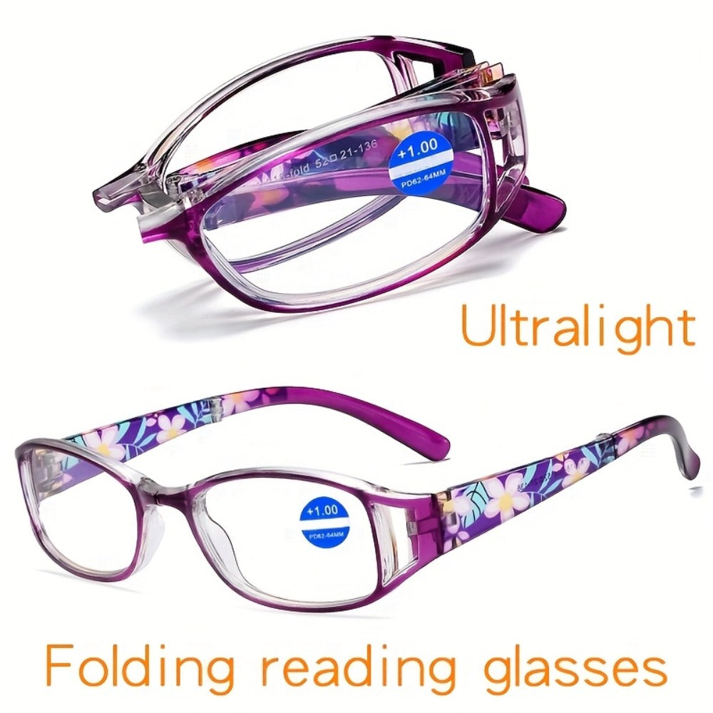 Reading Glasses - Folding 3 Pack Unisex Portable Compact Elegant Business Style Mixed Colors - product detail view 6