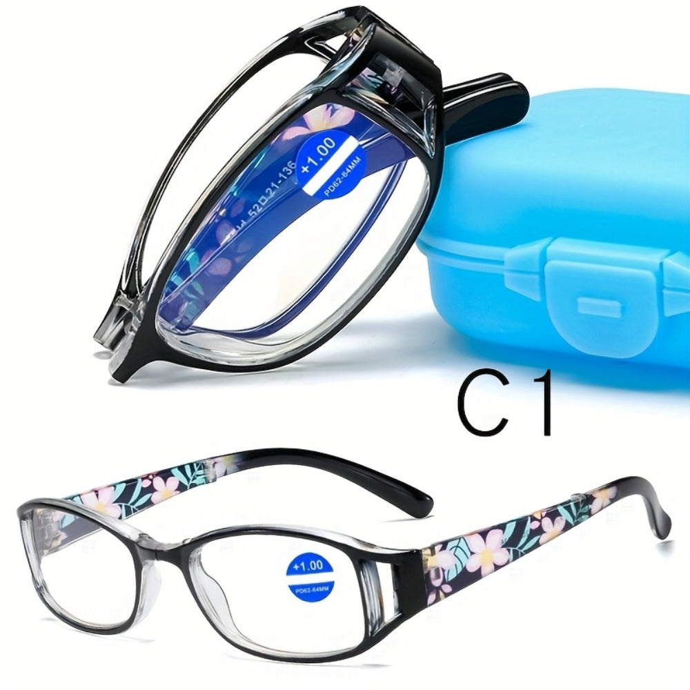 Reading Glasses - Folding 3 Pack Unisex Portable Compact Elegant Business Style Mixed Colors - product detail view 15