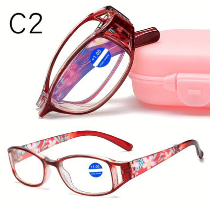 Reading Glasses - Folding 3 Pack Unisex Portable Compact Elegant Business Style Mixed Colors - product detail view 16