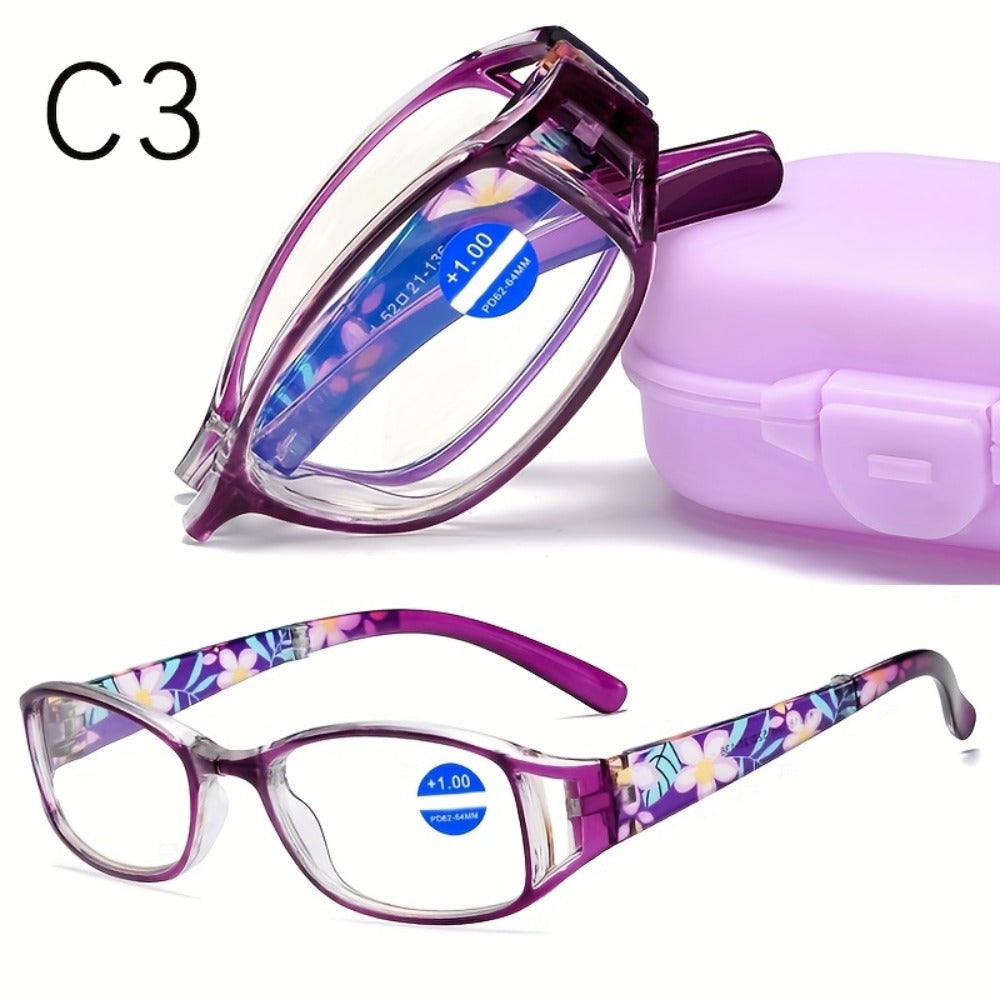 Reading Glasses - Folding 3 Pack Unisex Portable Compact Elegant Business Style Mixed Colors - product detail view 17