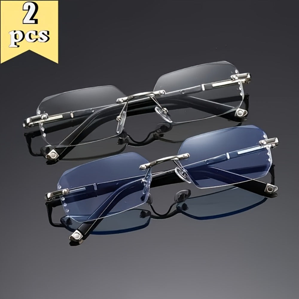 Reading Glasses - Frameless for Men Women Retro Elegant Lightweight Eyewear for , Phone & - main product view