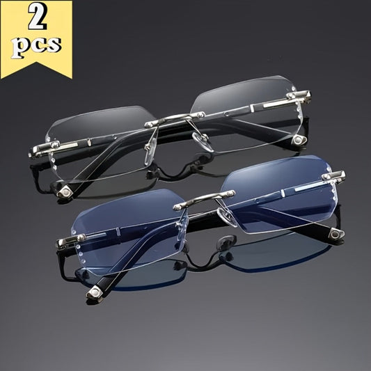 Reading Glasses - Frameless for Men Women Retro Elegant Lightweight Eyewear for , Phone & - main product view