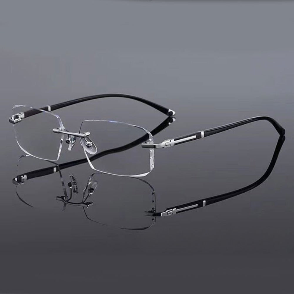 Reading Glasses - Frameless for Men Women Retro Elegant Lightweight Eyewear for , Phone & - product detail view 4