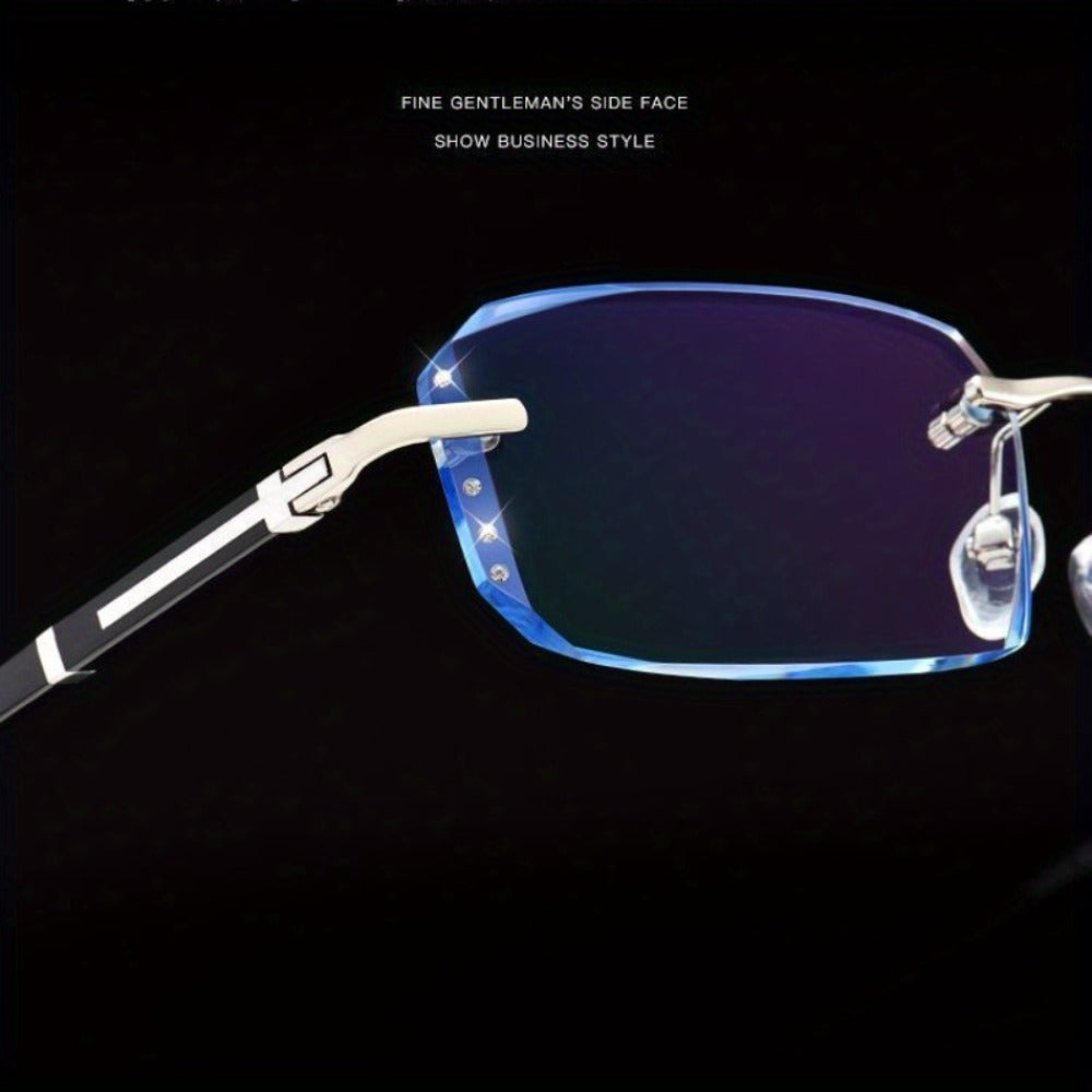 Reading Glasses - Frameless for Men Women Retro Elegant Lightweight Eyewear for , Phone & - product detail view 10