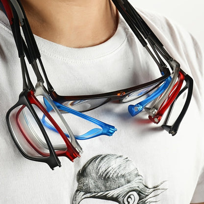 Reading Glasses - Magnetic 4-Pack Foldable Presbyopic Neck Hanging , Ultra-Light Square - product detail view 3