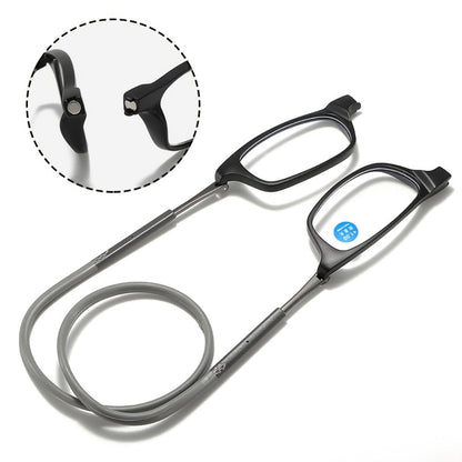 Reading Glasses - Magnetic 4-Pack Foldable Presbyopic Neck Hanging , Ultra-Light Square - product detail view 4