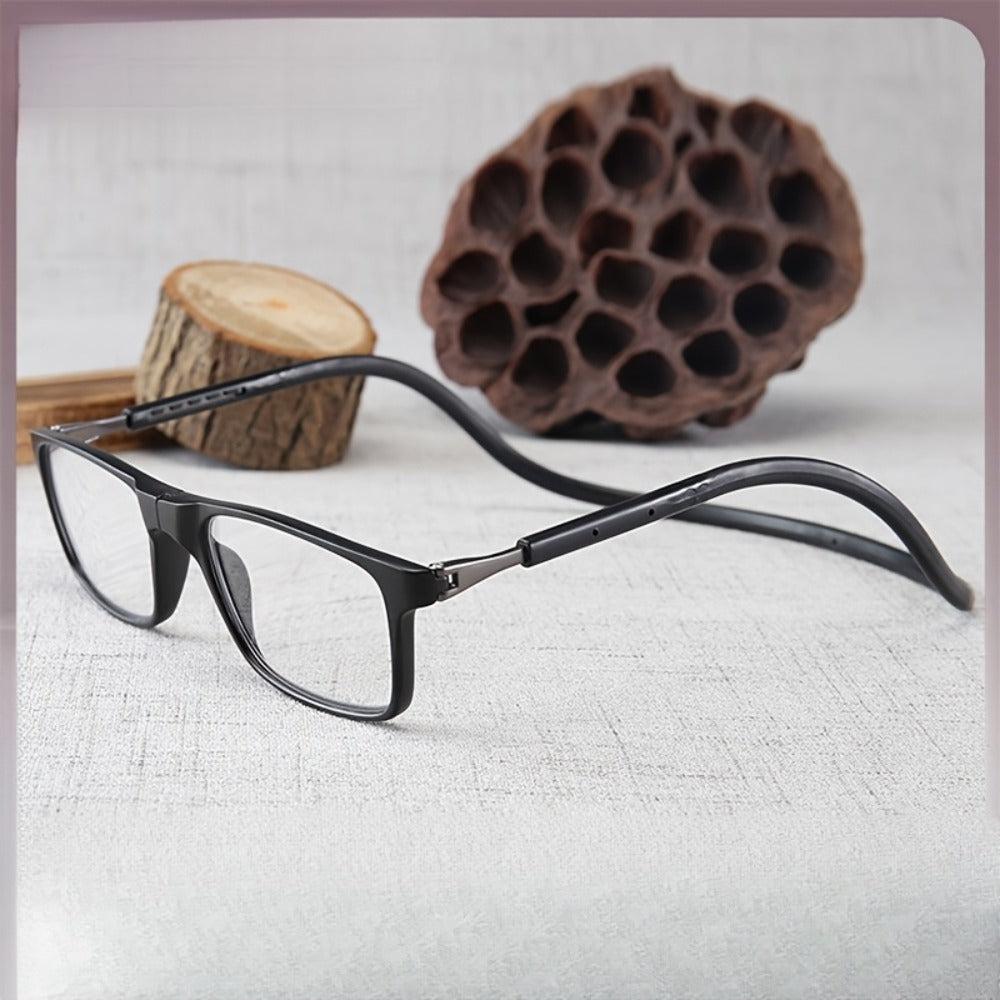 Reading Glasses - Magnetic 4-Pack Foldable Presbyopic Neck Hanging , Ultra-Light Square - product detail view 8