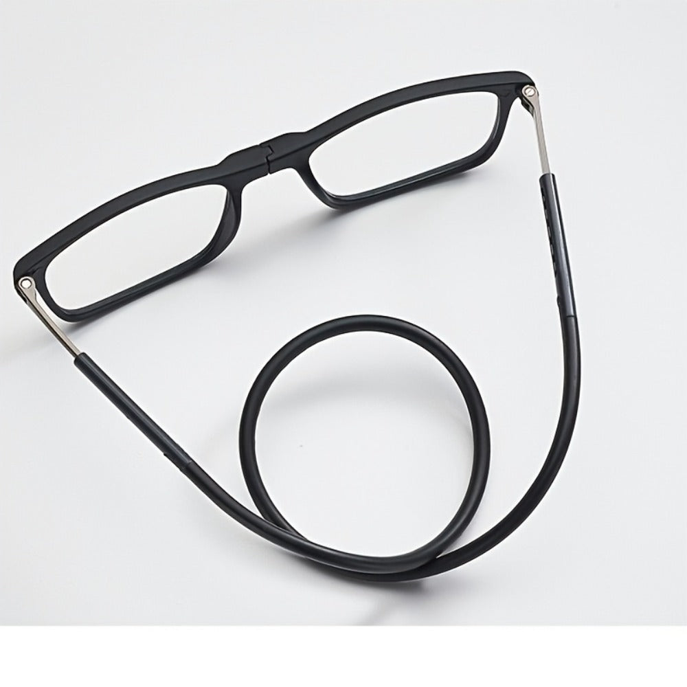 Reading Glasses - Magnetic 4-Pack Foldable Presbyopic Neck Hanging , Ultra-Light Square - product detail view 11