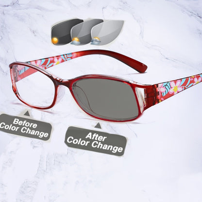 Reading Glasses - Photochromic 3 Pack for Women Floral Frame Light-Activated Color Changing - product detail view 4